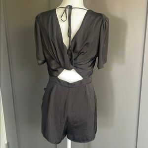 Naked Zebra Black Cutout Romper